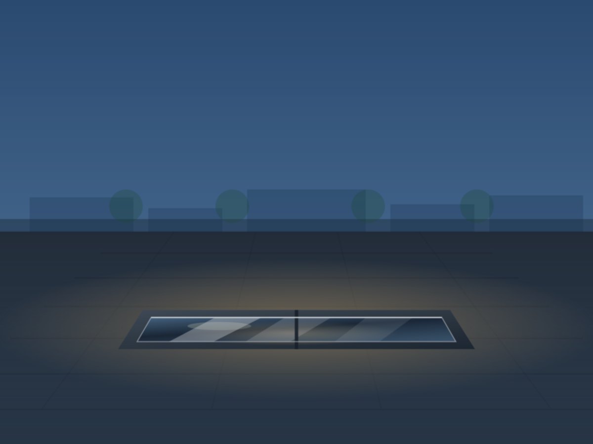 LINEA 500 — liniový světlík 100×500 cm